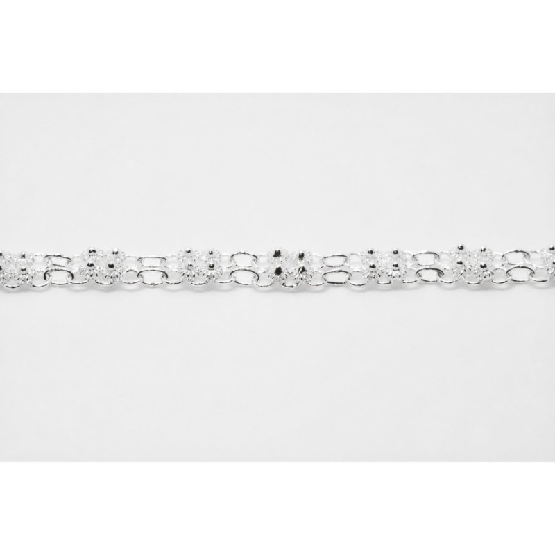 2008 - Bracciale 2 fili con 4 rosette piccole Filigrana Sarda Argento 925