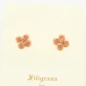 4004 - Orecchini 4 Lobi Piccoli Filigrana Sarda Argento 925