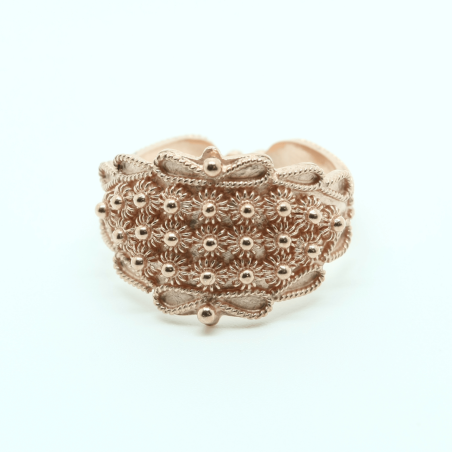 Anello Fede Sarda 3 File in Argento 925 Filigrana