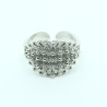 1028 - Anello Fede Sarda 3 file Aperto Misura Regolabile in Argento 925