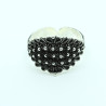 1028 - Anello Fede Sarda 3 file Aperto Misura Regolabile in Argento 925