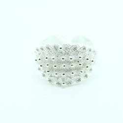 1028 - Anello Fede Sarda 3 file Aperto Misura Regolabile in Argento 925