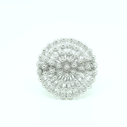 1029 - Anello Fiore 4 file Filigrana Sarda Aperto Misura Regolabile in Argento 925