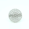 1029 - Anello Fiore 4 file Filigrana Sarda Aperto Misura Regolabile in Argento 925