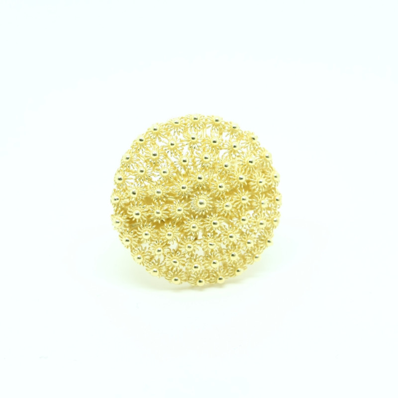 1029 - Anello Fiore 4 file Filigrana Sarda Aperto Misura Regolabile in Argento 925