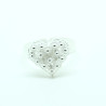 1030 - Anello Cuore in Filigrana con Bordino Aperto Misura Regolabile in Argento 925