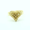 1030 - Anello Cuore in Filigrana con Bordino Aperto Misura Regolabile in Argento 925
