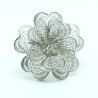 1031 - Anello Fiore Aperto Misura Regolabile in Argento 925